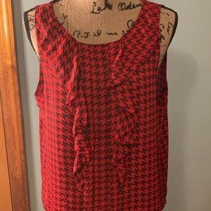 Elle Plaid sleeveless dressy top